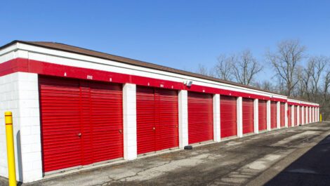 Drive-up access storage units at Stor Room Self Storage in Canton, MI.