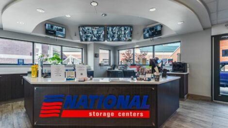 Leasing office at National Storage in Comstock Park, MI.