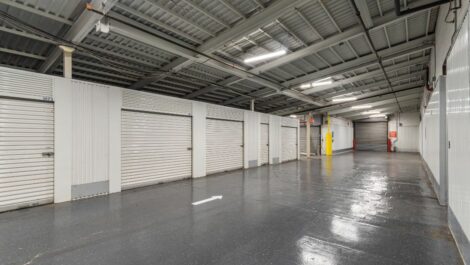 Indoor loading area at National Storage in Detroit, MI.