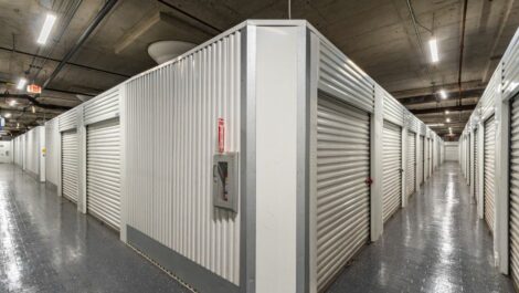 Indoor, climate controlled storage units at National Storage in Detroit, MI.