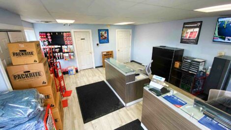 Packing supplies for sale in facility office at National Mini Storage in Kalamazoo, MI.