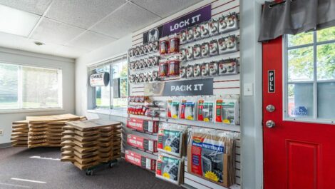 Moving and packing supplies at National Storage Center in Highland, MI.
