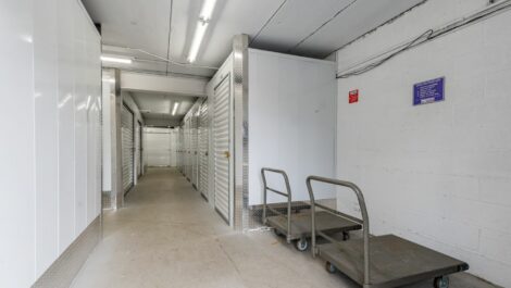 National Storage Center of Ann Arbor - Plymouth Rd indoor storage units and dollies.