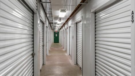 Storage Unlimited interior hallway of units.