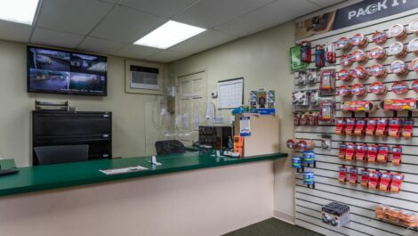 Stor-N-Lock Self Storage office interior and packing supplies for sale.