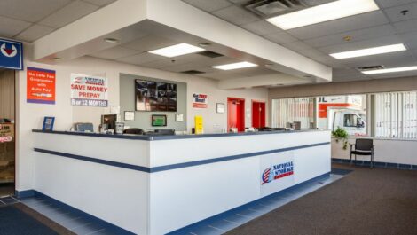 Leasing office at National Storage in Southfield, MI.