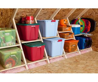 Organized attic.
