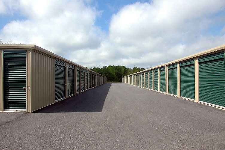 Outdoor self storage units.