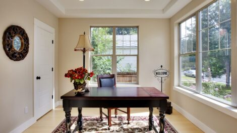 Beautiful staged home office.