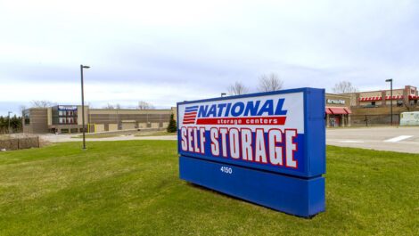 Roadside sign at National Storage in Comstock Park, MI.