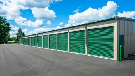 Large, drive-up access units at C-More Self Storage in Ortonville, MI.