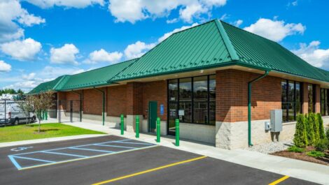 Handicap parking and office at C-More Self Storage in Ortonville, MI.