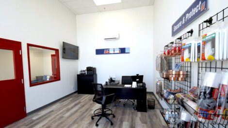 Storage office interior with packing supplies in Northern Michigan